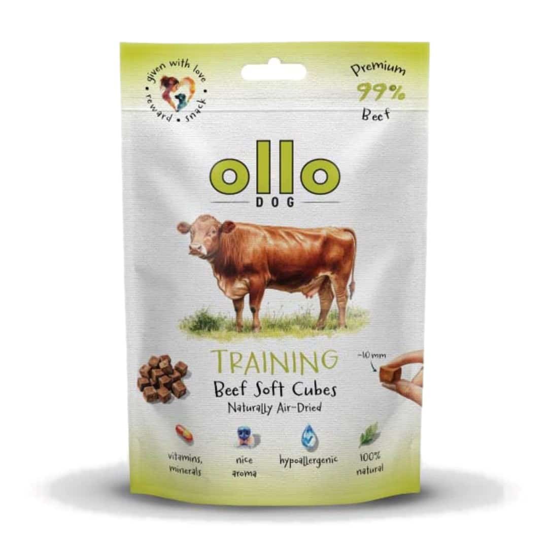 Ollo Air Dried Training Beef Cubes dla psa 80g