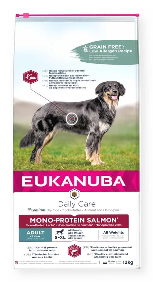 EUKANUBA Daily Care Adult Mono Protein Łosoś - sucha karma dla psa - 12 kg (WYPRZEDAŻ)