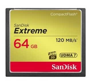 SANDISK COMPACT FLASH EXTREME 64GB 120 MB/s