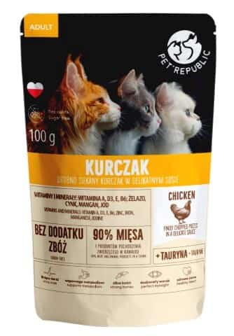 PET REPUBLIC Adult  Kurczak drobno siekany - mokra karma dla kota - 100 g