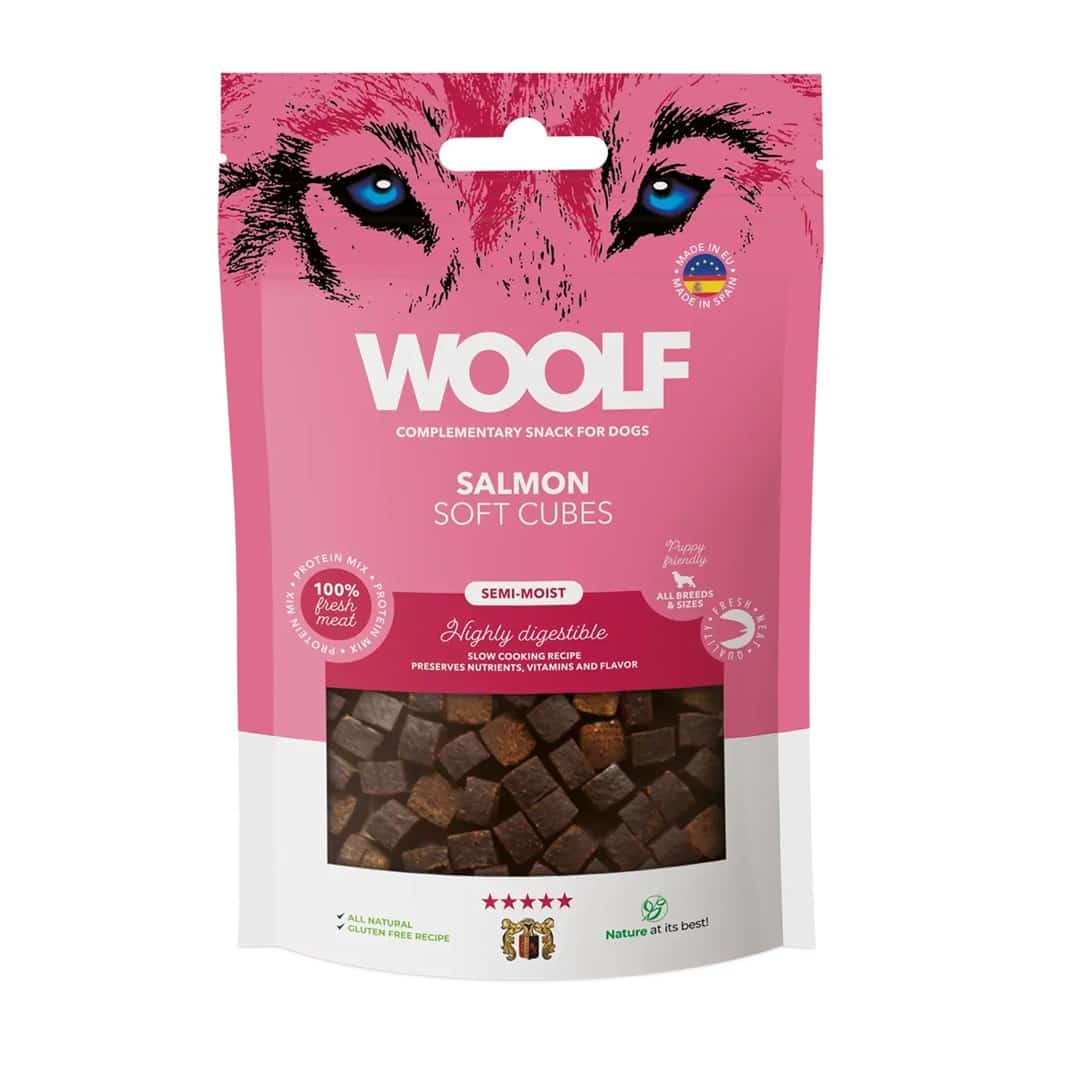 WOOLF SOFT CUBES SALMON 100g