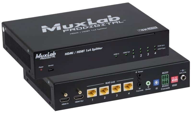 MUXLAB SPLITTER HDMI/HDBT, 1X4, UHD-4K