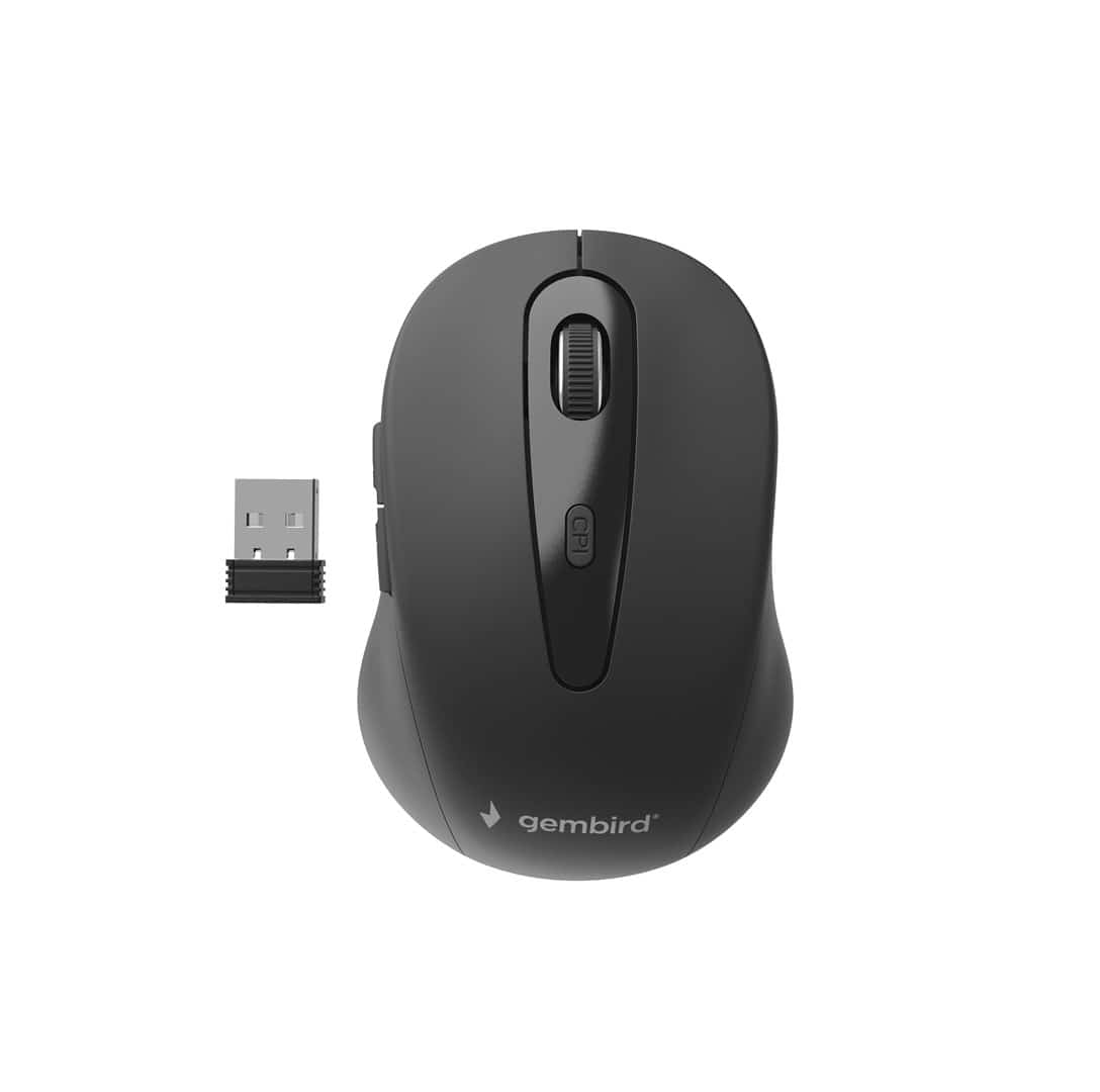 Mysz GEMBIRD MUSW-6B-01 - Czarna, 1600 DPI