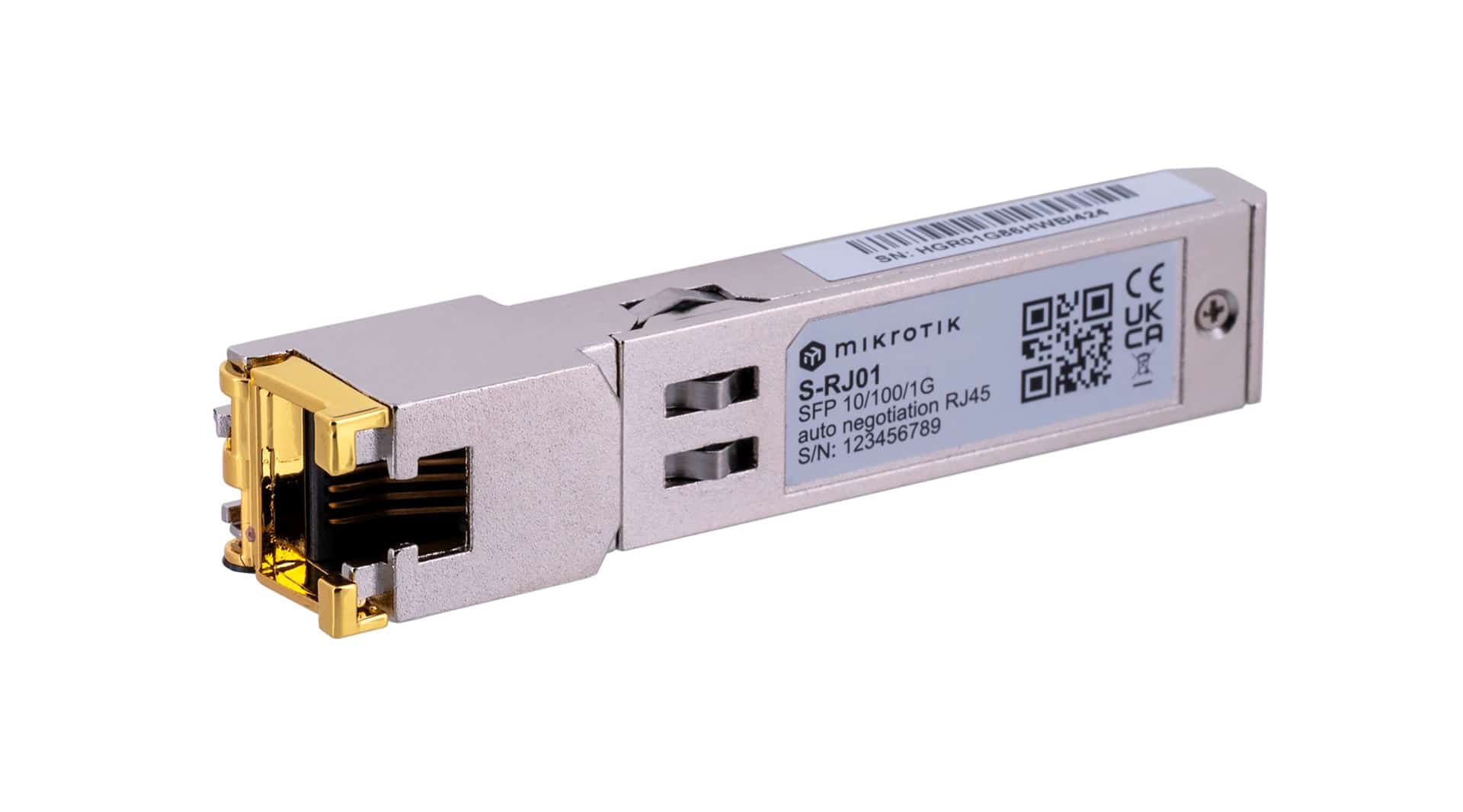 Wkładka SFP Mikrotik S-RJ01 1.25Gbps RJ45 100m