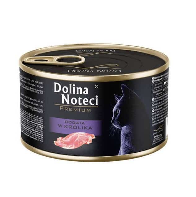 DOLINA NOTECI BOGATA W królika karma dla kota 185g