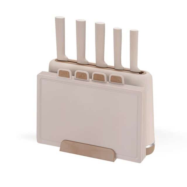 Zestaw noży + 4 desek MR-1412-BEIGE MAESTRO