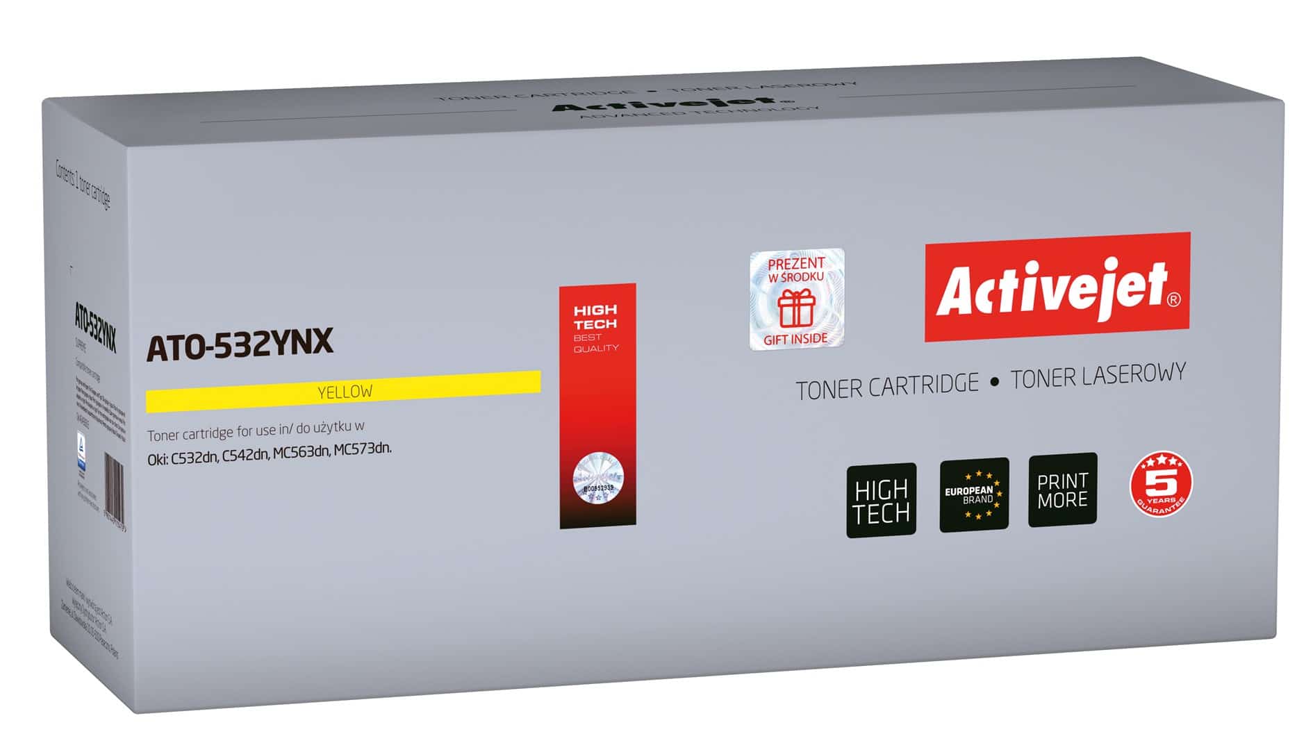 Activejet ATO-532YNX Toner - Zamiennik OKI 46490605