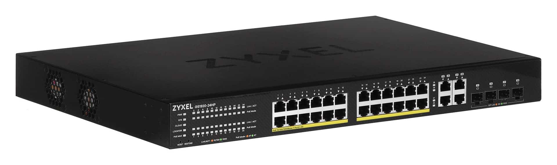Switch Zyxel GS1920-24HP 28p PoE 375W Managed Gigabit