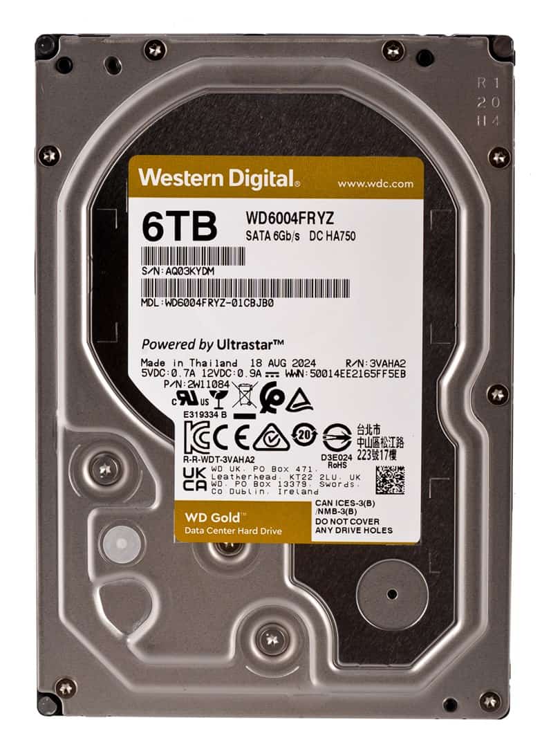 Dysk serwerowy HDD WD Gold DC HA750 WD6004FRYZ (6 TB; 3.5"; SATA)