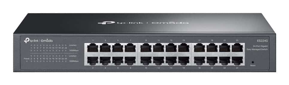 Switch TP-LINK ES224G - Czarny, Zasilacz Dołączony