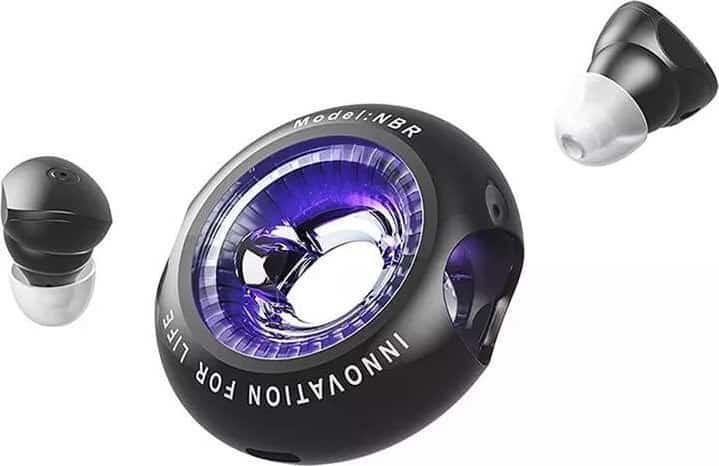 Bezprzewodowe słuchawki douszne Vention Donut-Shaped BT 5.3 IPX4 czarne