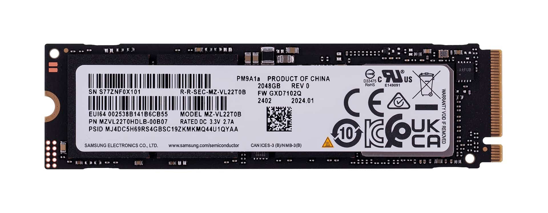 Dysk SSD Samsung PM9A1a 2TB M.2 2280