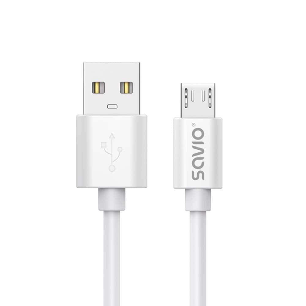 SAVIO KABEL USB-A – MICRO USB, 3 M, BIAŁY