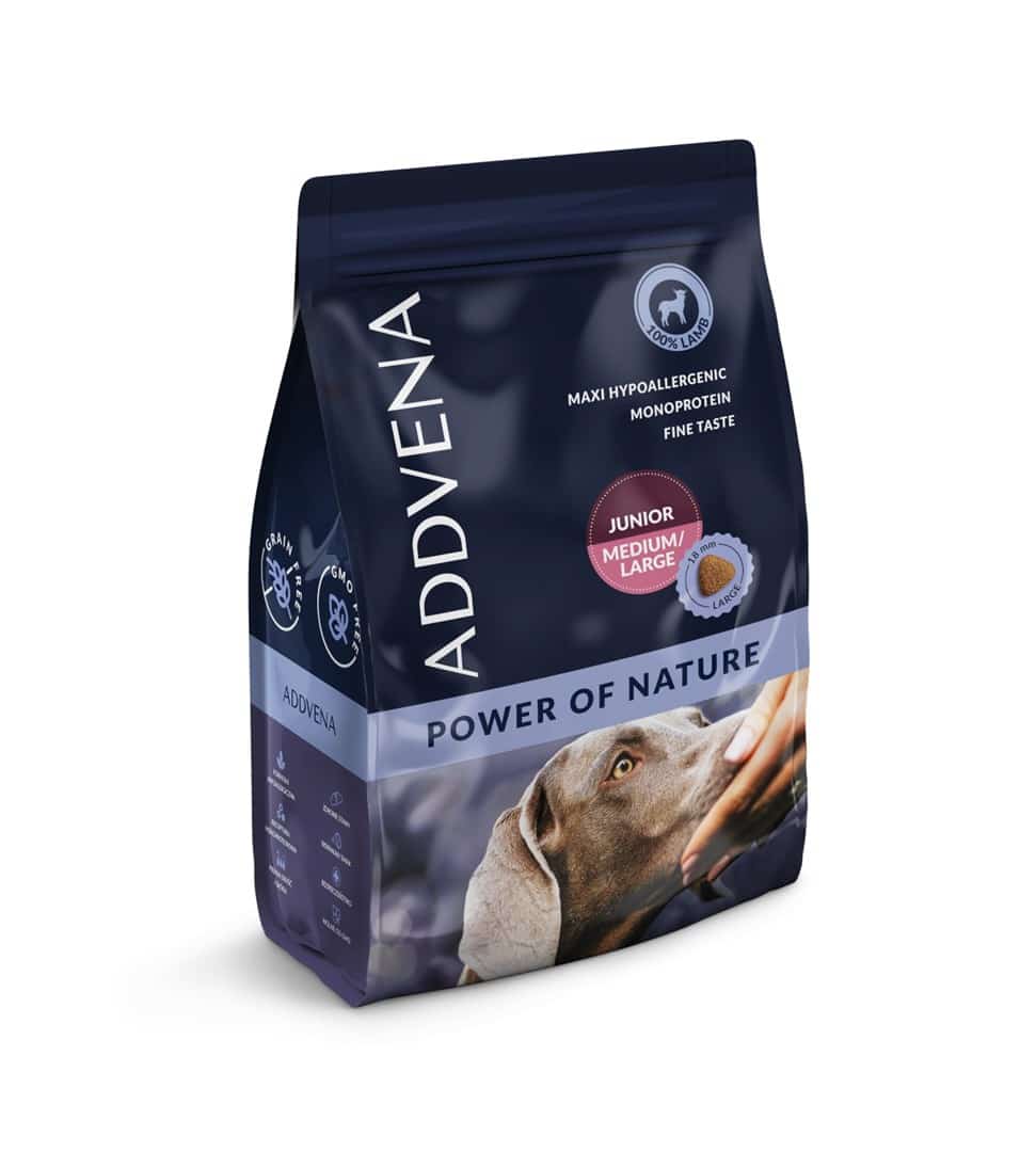 ADDVENA POWER OF NATURE Junior/Medium/Large  jagnięcina dla szczeniąt 2,5 kg
