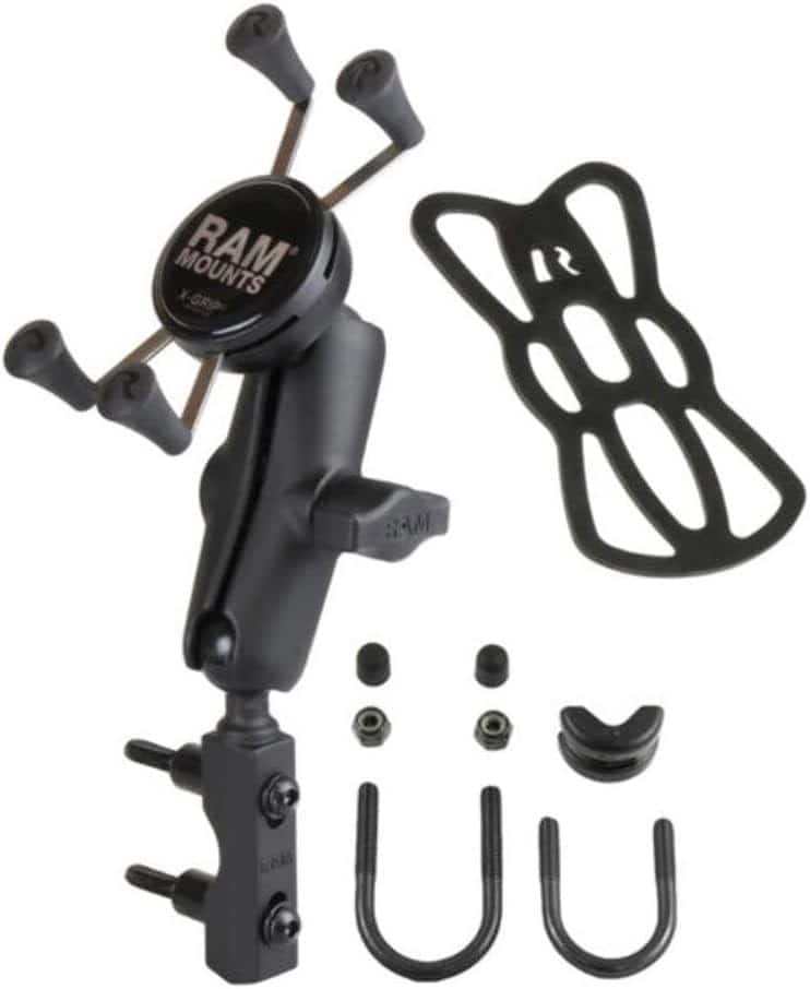 Uchwyt na telefon RAM® X-Grip® z podstawką na zbiornik hamulca/sprzęgła - średni