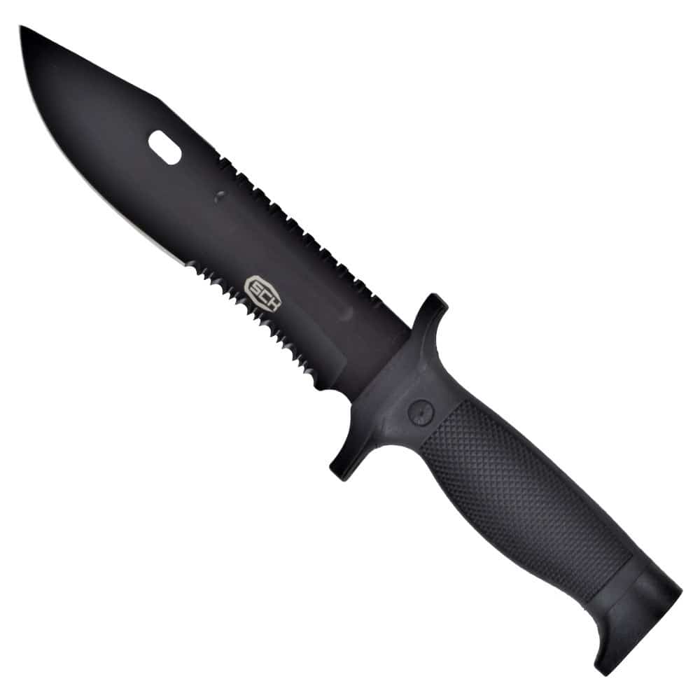 Nóż Taktyczny SCK 828-6 Black - Czarny Ostrze
