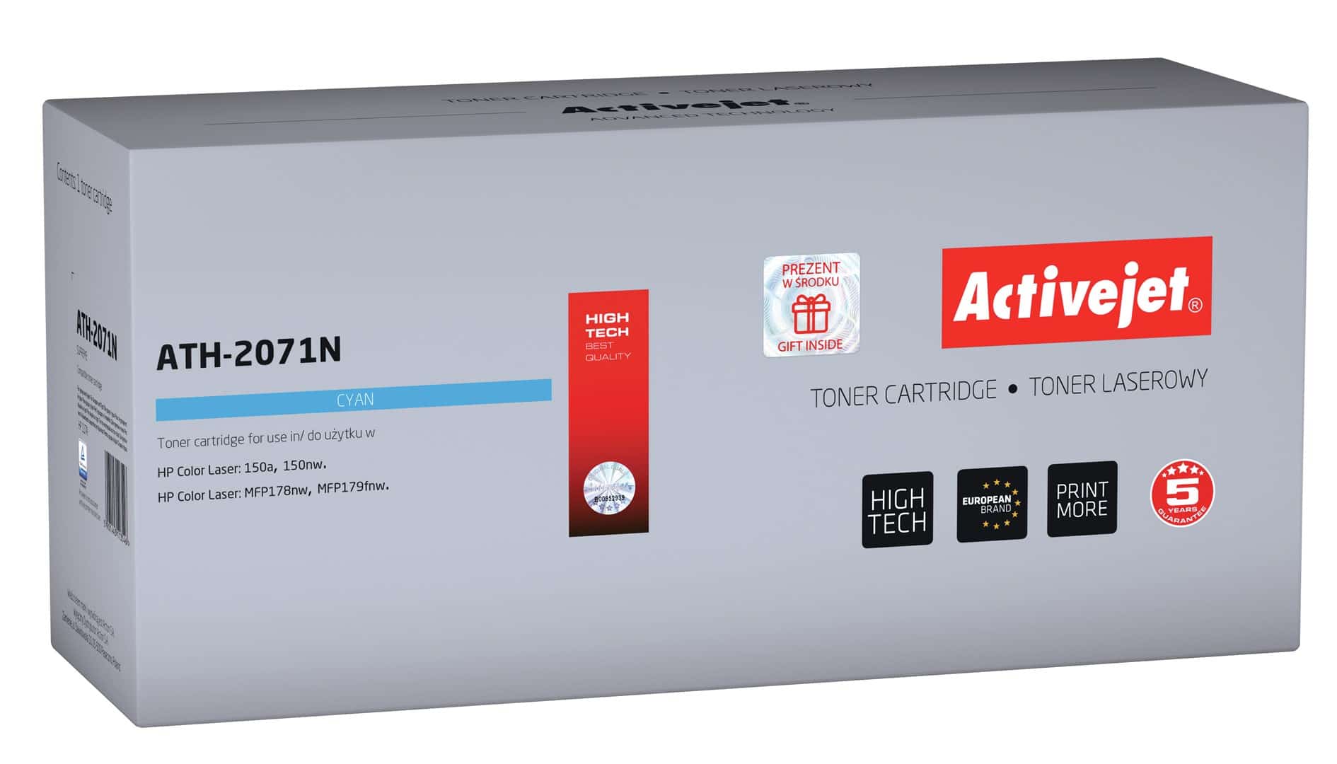 Activejet ATH-2071N Toner (zamiennik HP 117A W2071A; 2071A; Supreme; 700 stron;  niebieski)