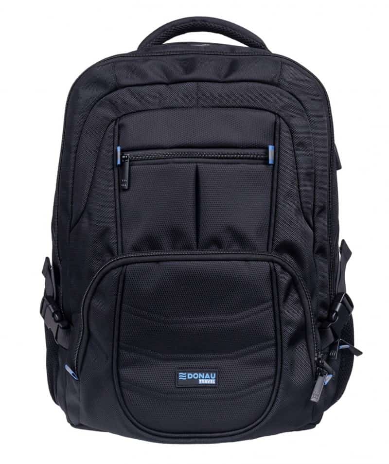 DONAU TRAVEL Plecak Amsterdam, 17", 35l, USB + kabel USB-C, czarny