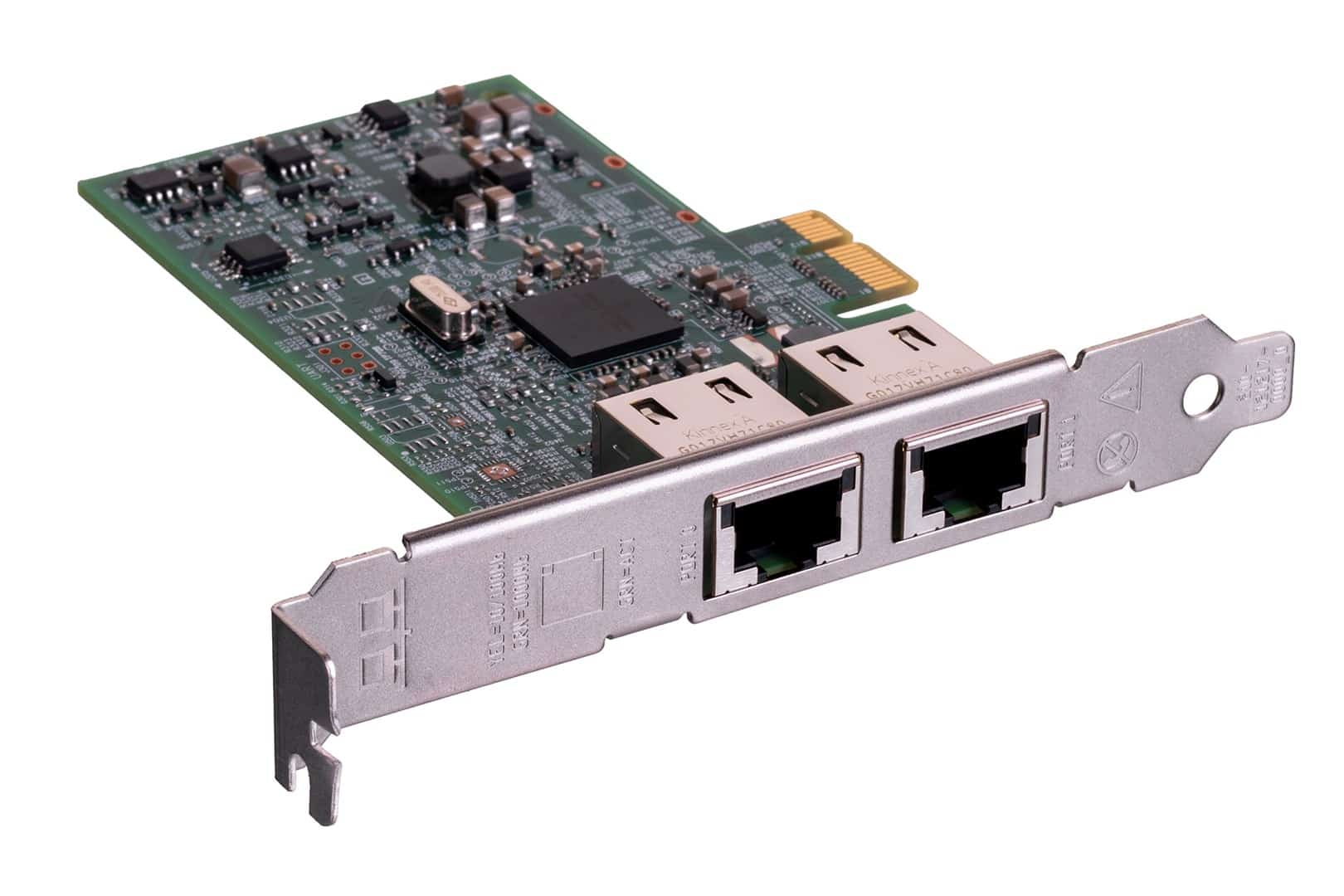 Broadcom BCM5720-2P 2x 1GbE RJ45 PCIe NIC x1 Zielony