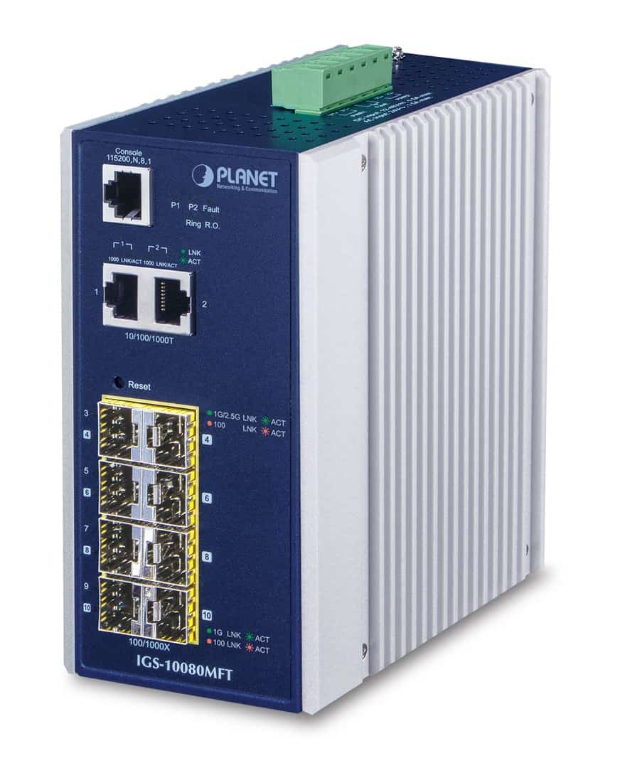 Switch Planet IGS-10080MFT 8x 10/100/1000Mbps
