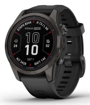 Zegarek Garmin Fenix 7S Pro Sapphire Solar, 42mm MIP Black