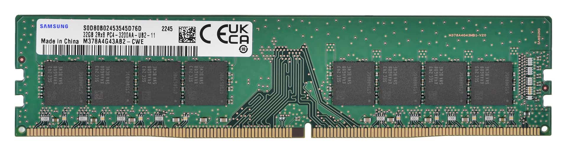Samsung UDIMM non-ECC 32GB DDR4 3200MHz