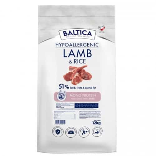 BALTICA NUTRACEUTIC Hypoallergenic Lamb & Rice XS / S  12kg