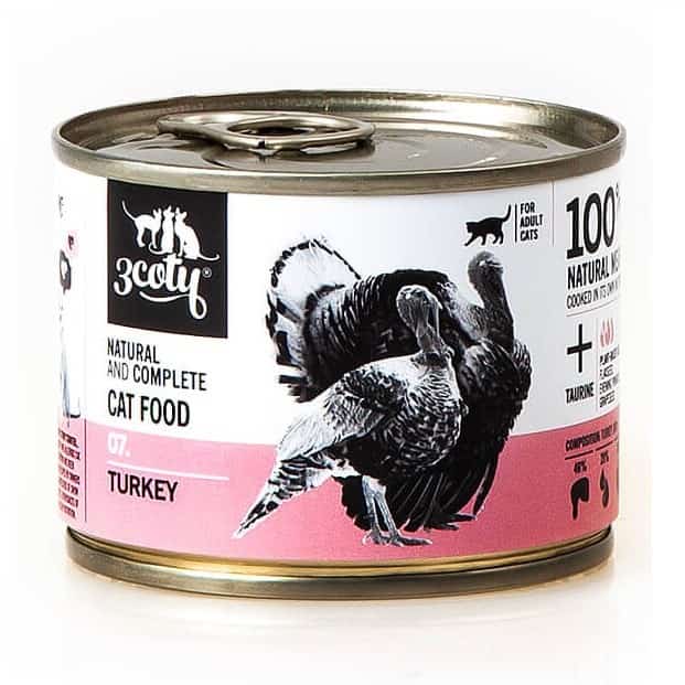 3Coty TURKEY 180g - Mokra karma dla kotów