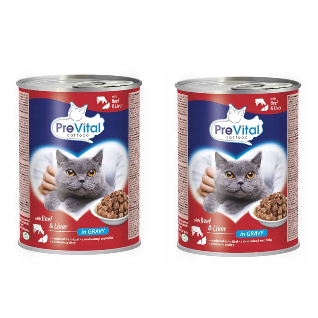 PREVITAL wołowina-wątróbka 415g x 2szt dla kota
