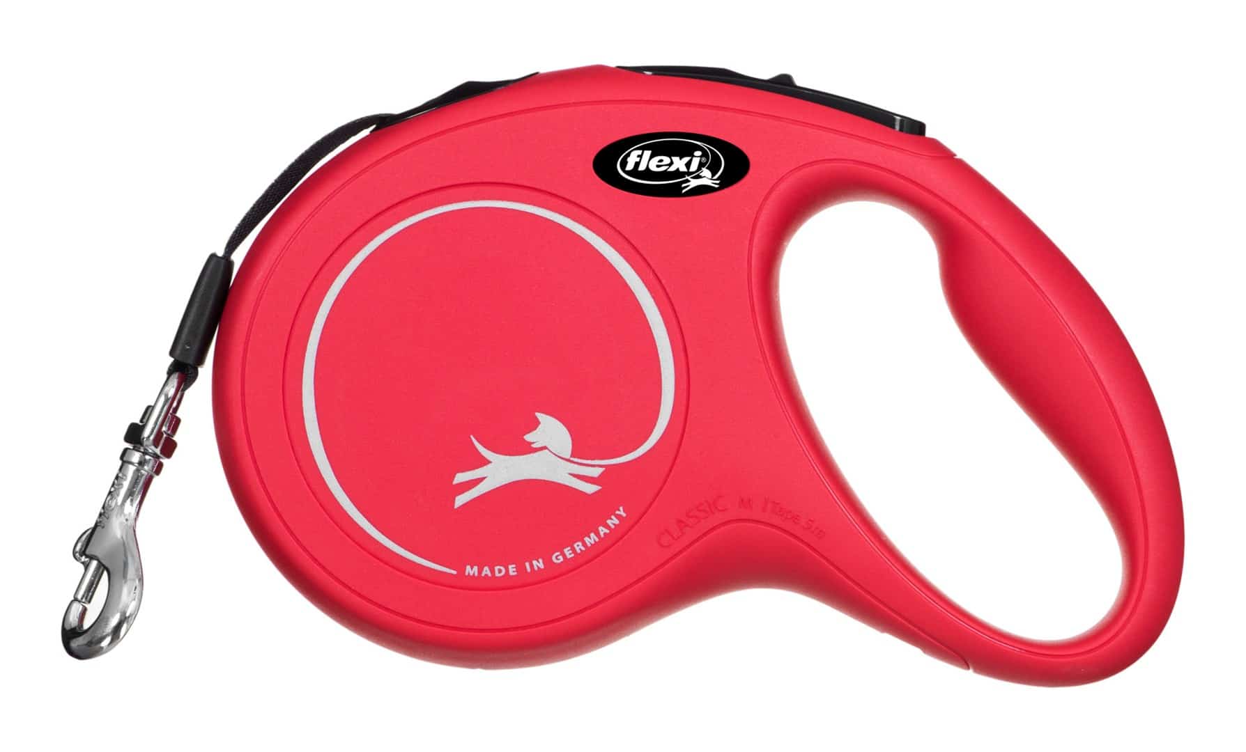 Smycz flexi New Classic M 5m, czerwona, 10-25kg