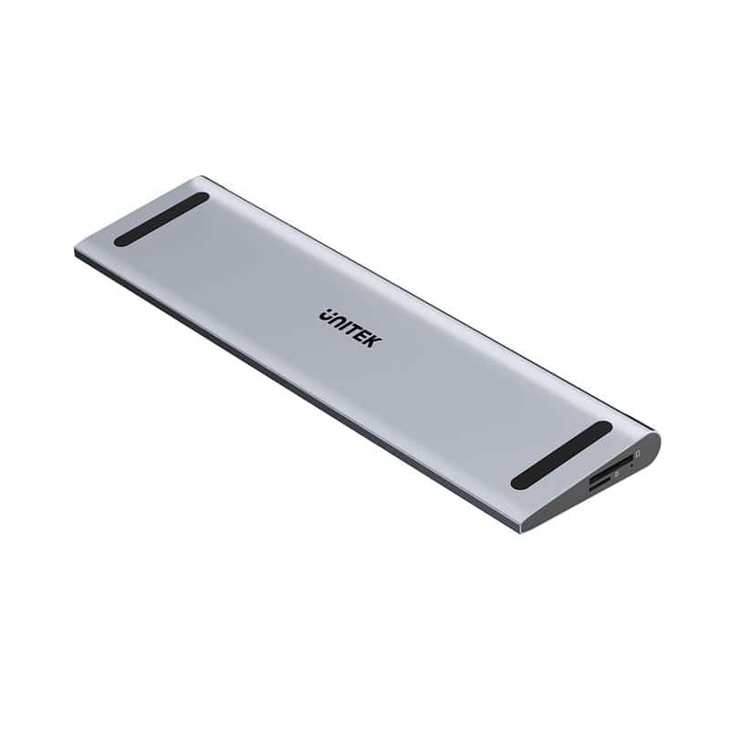 UNITEK STACJA DOKUJĄCA KVM 2X HDMI, 1X DP 4K, USBC, MST, HDMI 2.0 Z PODSTAWKĄ
