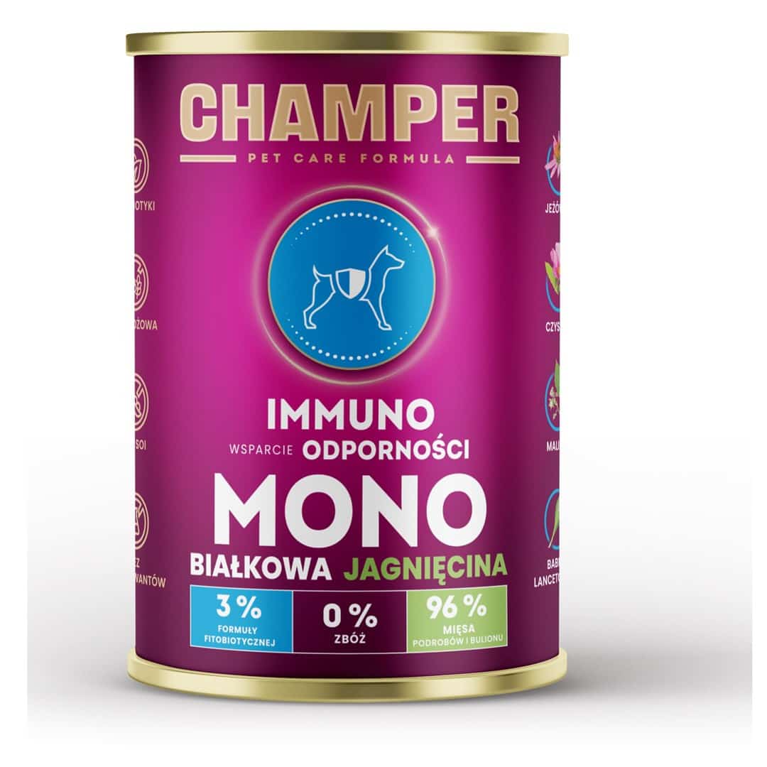 CHAMPER IMMUNO MONOBIAŁKOWA jagnięcina mokra karma dla psa 400g