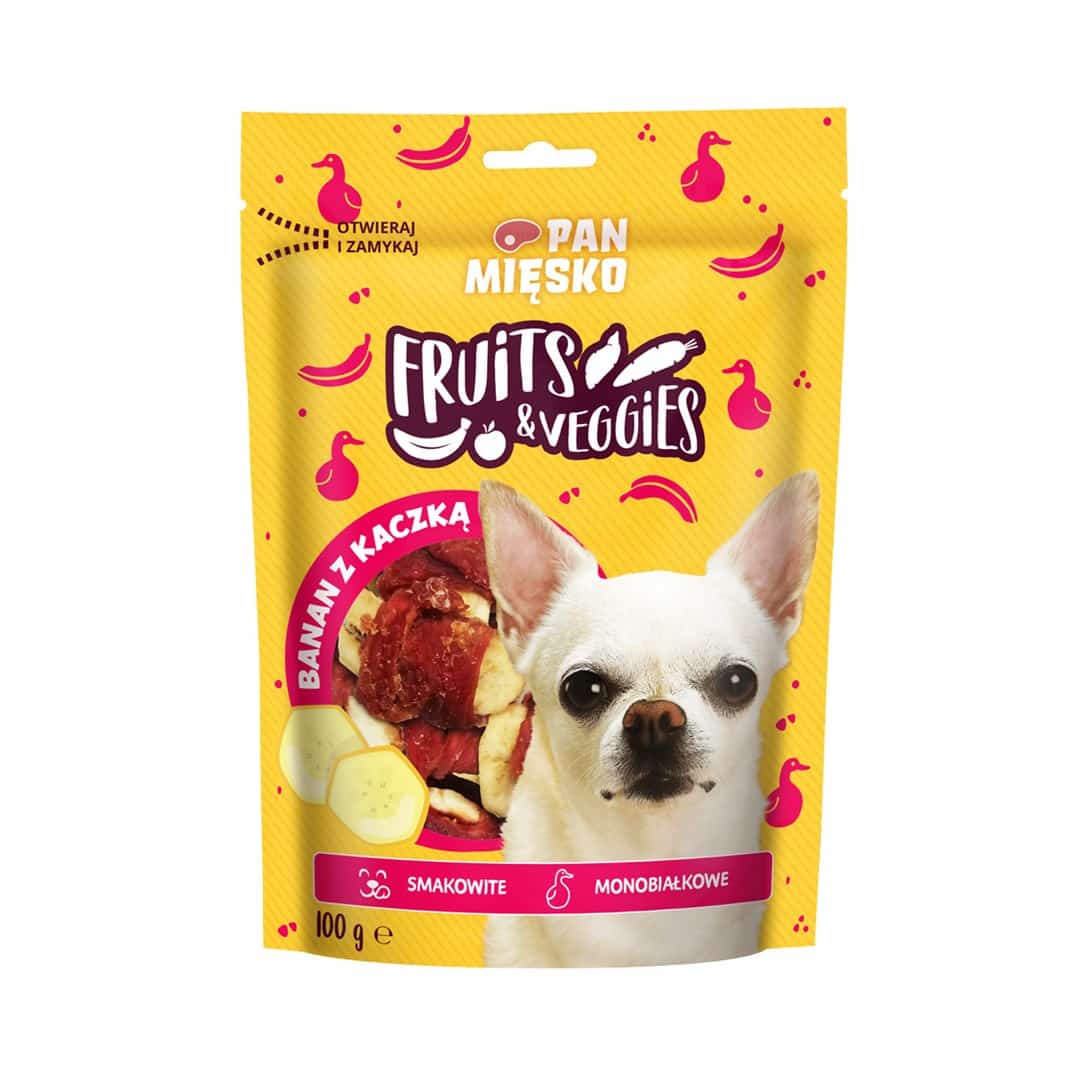 Pan Mięsko Fruits & Veggies Banan z kaczką 100g