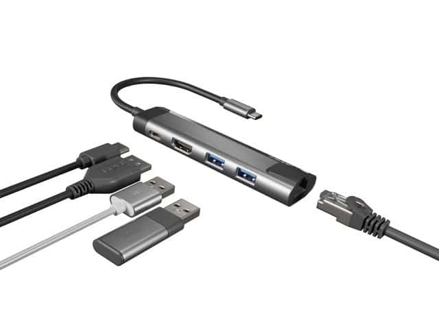 NATEC MULTIPORT FOWLER GO USB-C -> HUB USB 3.0 X2, HDMI 4K