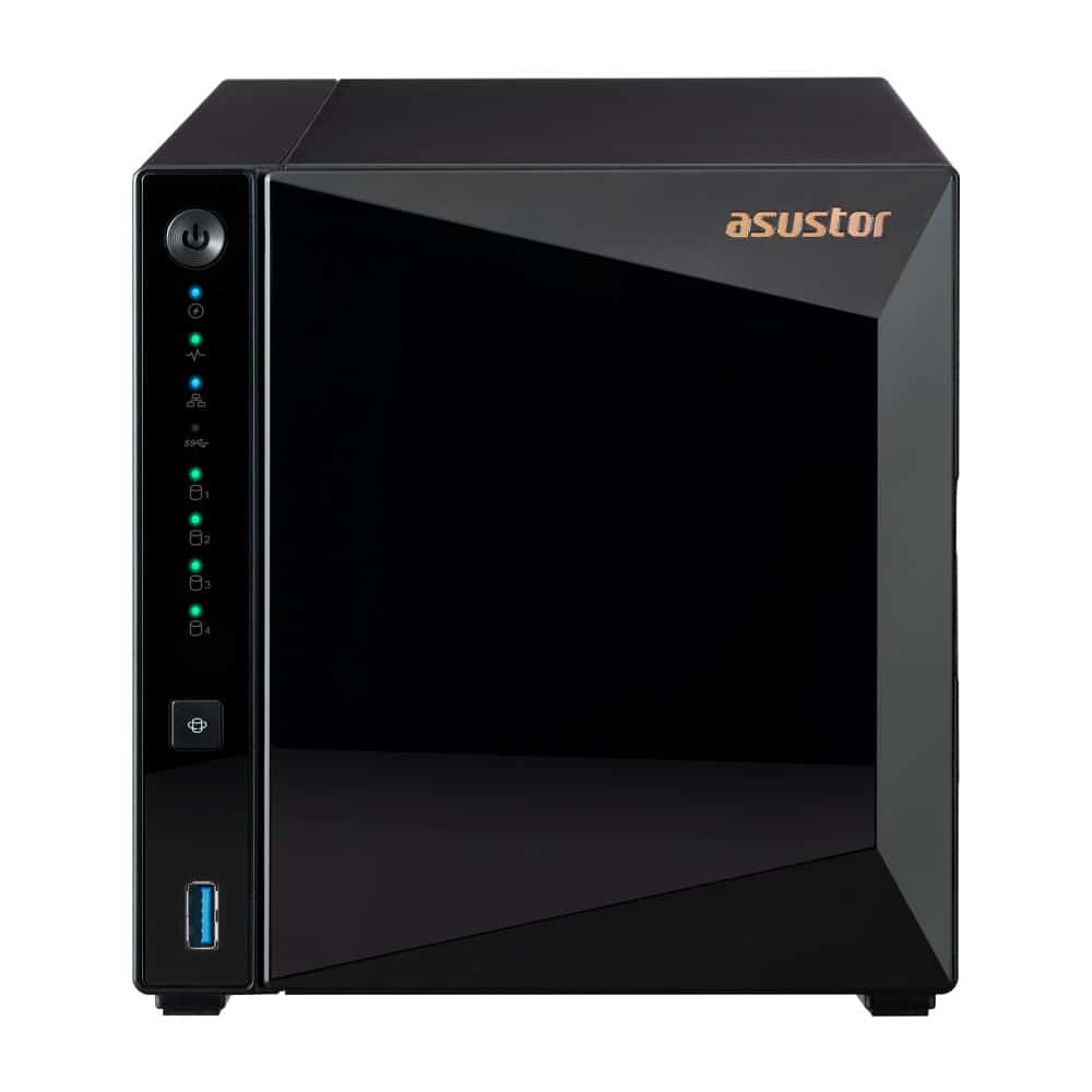 NAS Asustor AS3304T v2; Tower; 4x (3.5" SATA HDD/ 2.5" SSD); Realtek RTD1619B, 2GB DDR4, 1x 2.5GbE, 3x USB 3.2