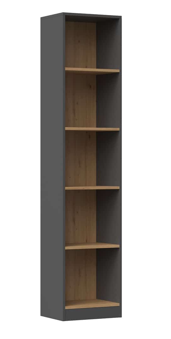 Regał R40 40x30xH181 antracyt/artisan