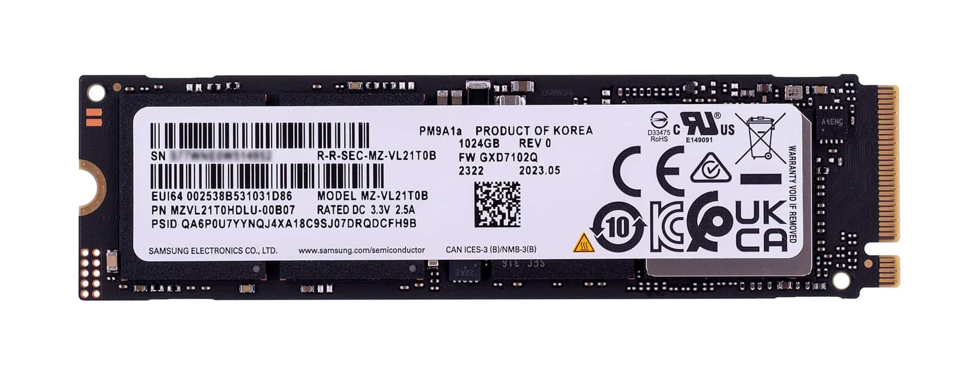 Dysk SSD Samsung PM9A1a 1TB M.2 NVMe