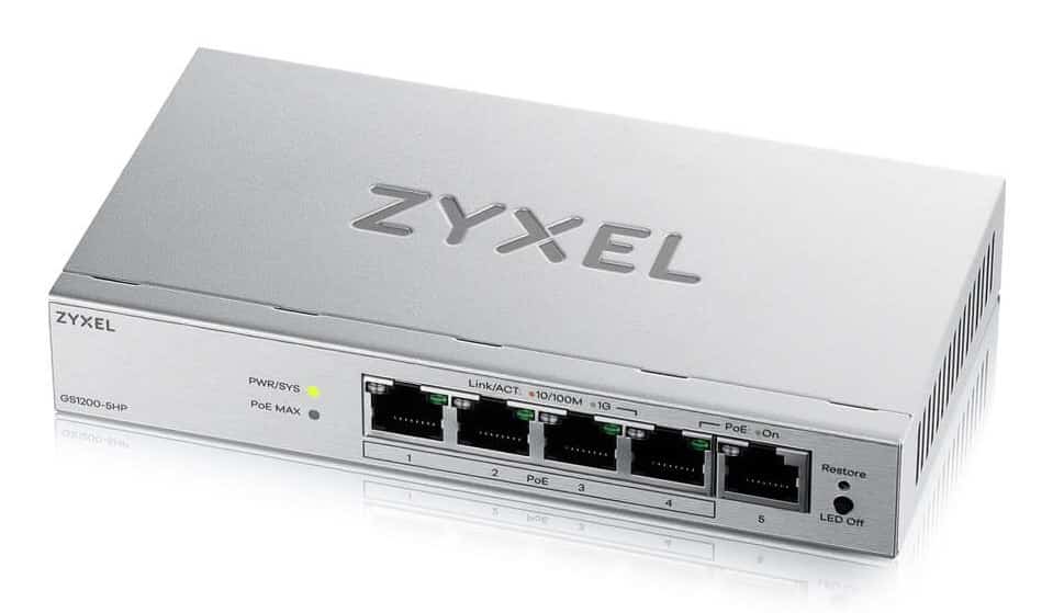 Switch Zyxel GS1200-5HP 5p v3 PoE 68W Managed Gigabit