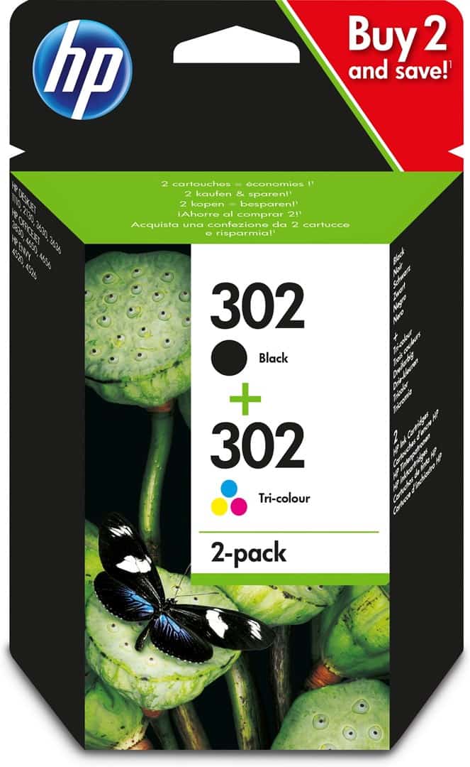 Tusz HP zestaw HP 302+HP 302, zawiera czarny i kolor