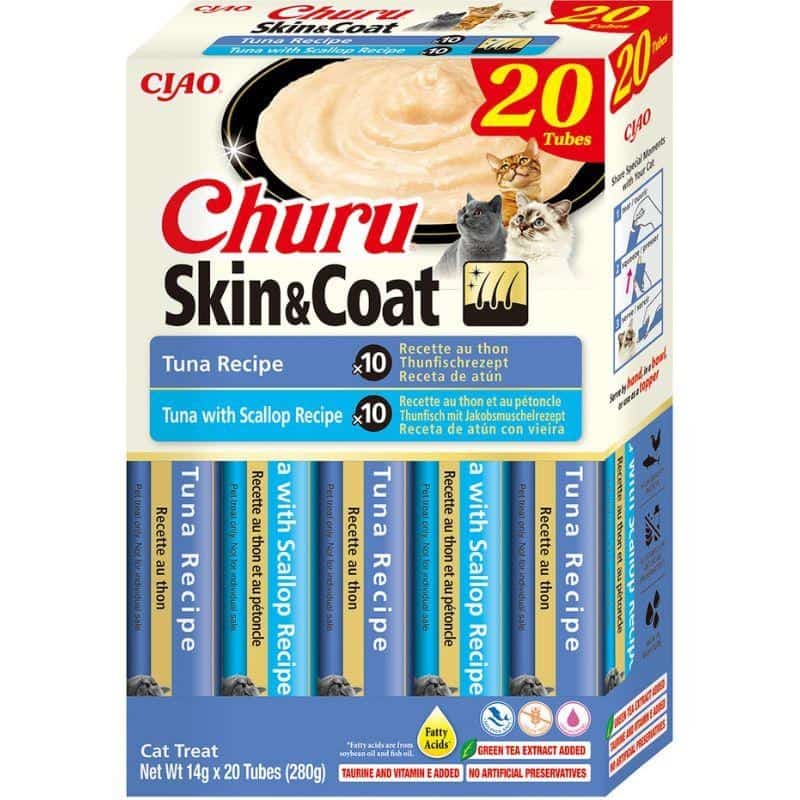 INABA CAT CHURU SKIN & COAT TUNA przysmak dla kota 20x14g (280g)