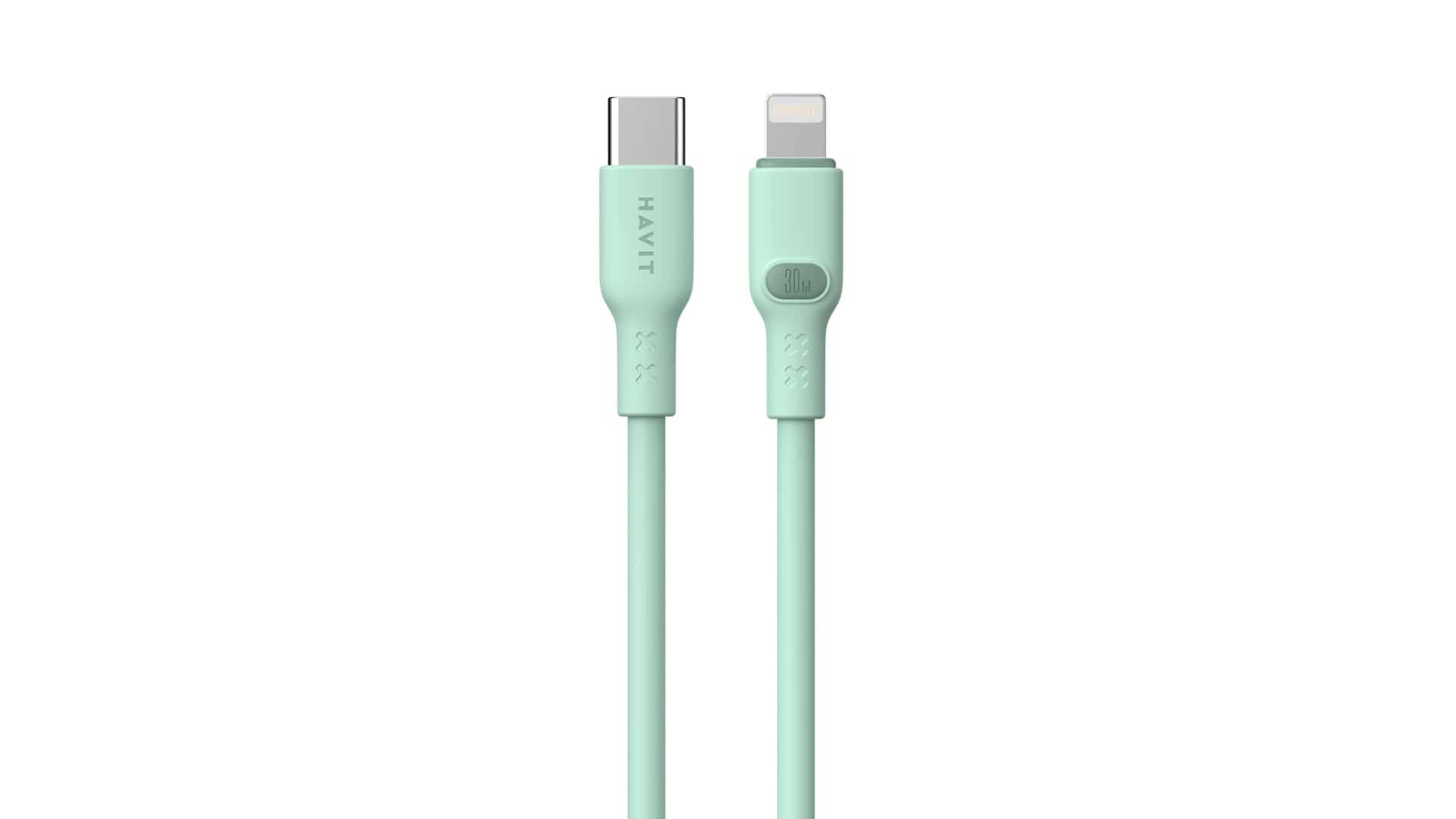 Kabel Havit Typ C-Lightning CB6281 1.0m Zielony