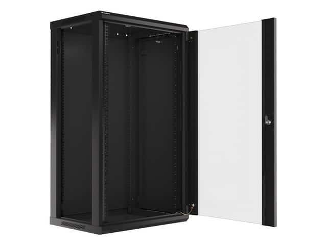 Szafa rack Lanberg WF01-6422-10B (22U; 1082mm / 600mm / 450 mm; wisząca; Otwierane; 19''; kolor czarny)