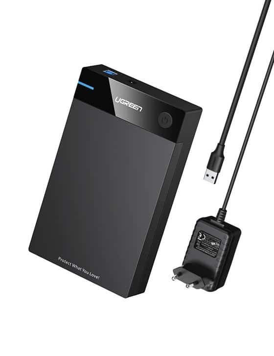 Ugreen Obudowa na dysk SATA 3,5'' HDD; USB 3.0 (czarny)