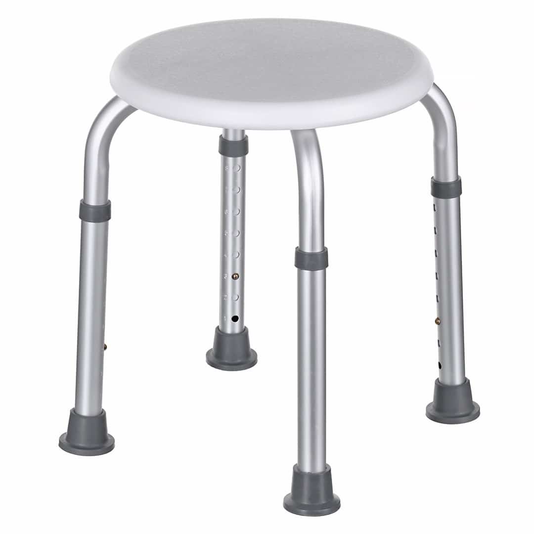 Taboret prysznicowy okrągły aluminiowy