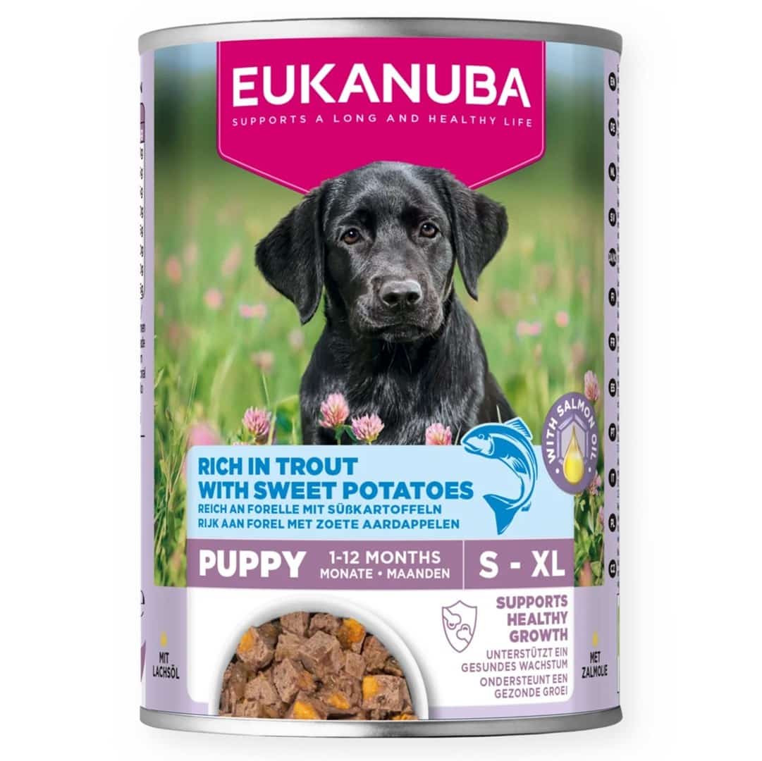 EUK DOG CAN LC PUP AB TRUT&SWPT 400G