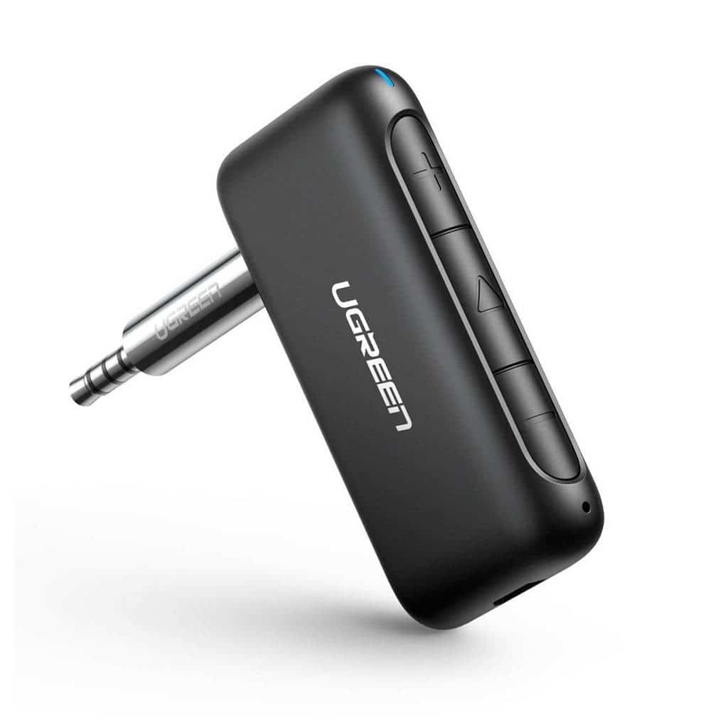 Ugreen Odbiornik dźwięku adapter audio Bluetooth 5.0 - 3,5 mm mini jack do samochodu (czarny)