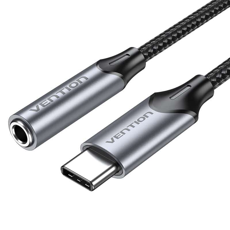 Przejściówka audio Vention USB-C do gniazda słuchawkowego 3,5 mm z adapterem DAC ze stopu aluminium 0,1m