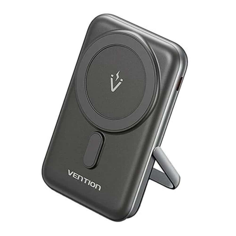 Bezprzewodowy magnetyczny powerbank Vention 20W PD 10000 mAh czarny