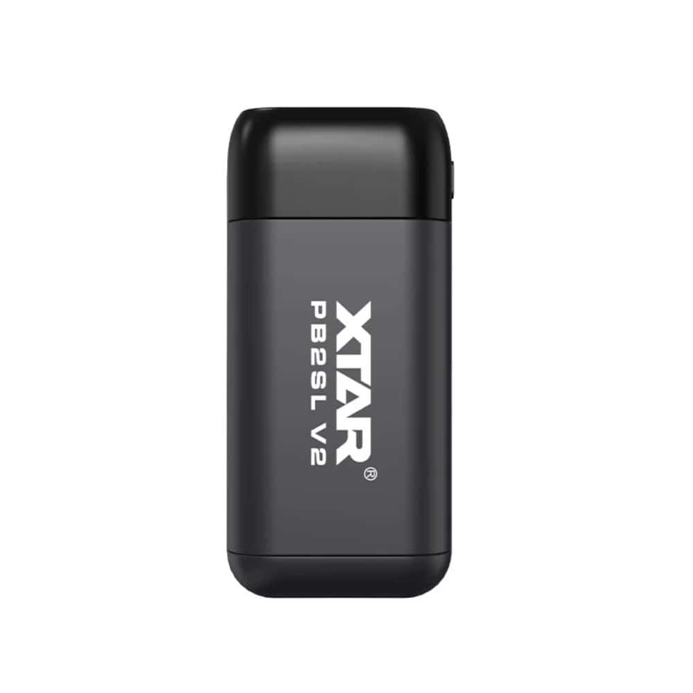 XTAR ŁADOWARKA Z FUNKCJĄ POWER BANK DO AKUMULATORÓW CYLINDRYCZNYCH LI-ION 18650/20700/21700 CZARNA - 2 KANAŁY PB2SLV2
