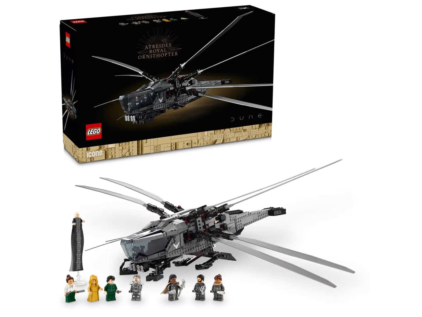 LEGO Icons Diuna: Atreides Royal Ornithopter 1369 Elementów